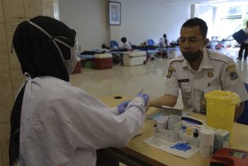 Kegiatan Donor Darah di Lingkungan Kantor Walikota Administrasi Jakarta Utara